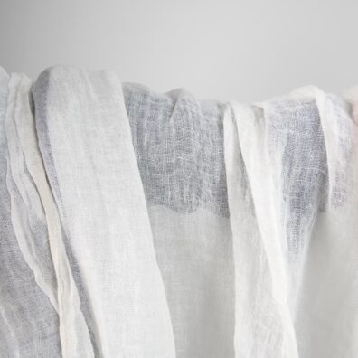 tissu gaz de lin lave blanc casse