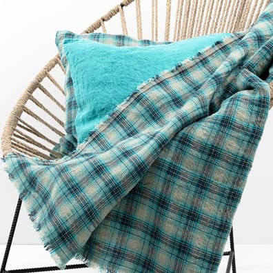 Plaid lin lavé