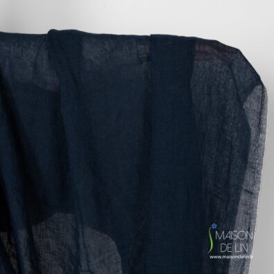 Tissu de lin lave navy.