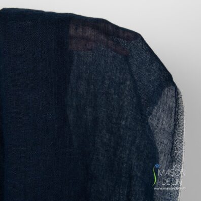 Tissu de lin lave navy.