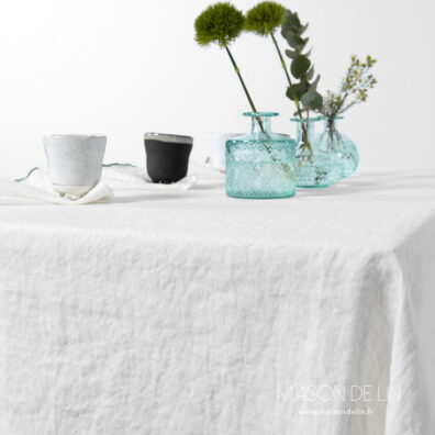 nappe lin lave avec decorative babylock vert.