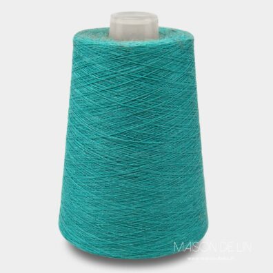 Fils de lin turquoise vert.