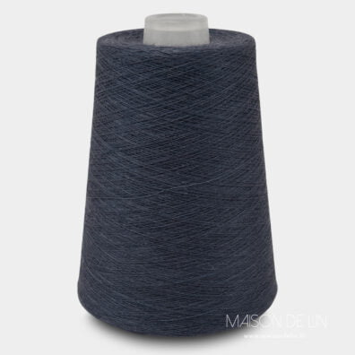fils de lin bleu de mer.