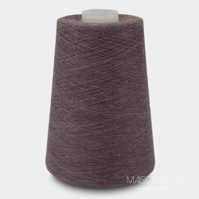 fils de lin aubergine clair.