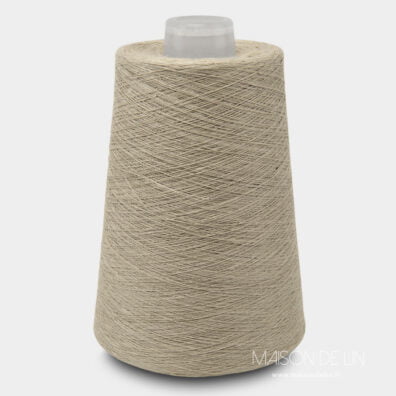 fils de lin marron jaune.