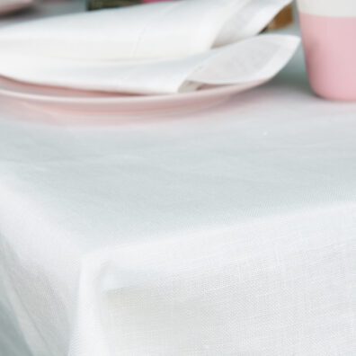 nappe lin en blanc cassé