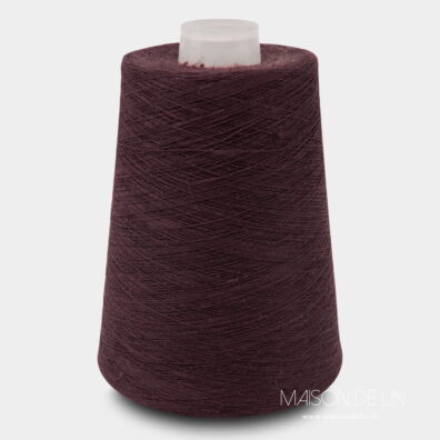 fils de lin aubergine