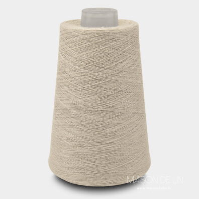 fils de lin sable blanc