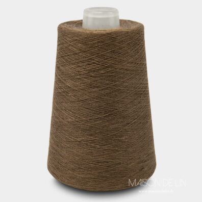 fils de lin chocolate brun